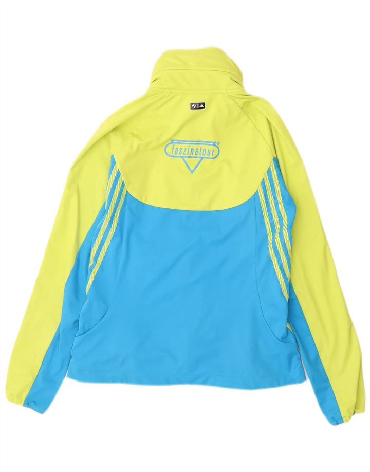 Adidas Mujer Terrex Chándal Top Chaqueta Reino Unido 10 Pequeño Verde Colorblock