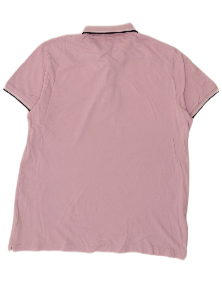 French Connection Polo de corte regular para hombre de algodón rosa medio