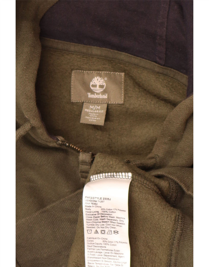 Timberland Suéter con capucha y cremallera de ajuste regular para hombre Algodón caqui mediano