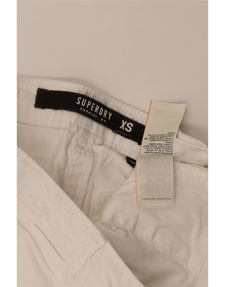 Shorts Chinos Superdry Mujer XS W30 Algodón Blanco