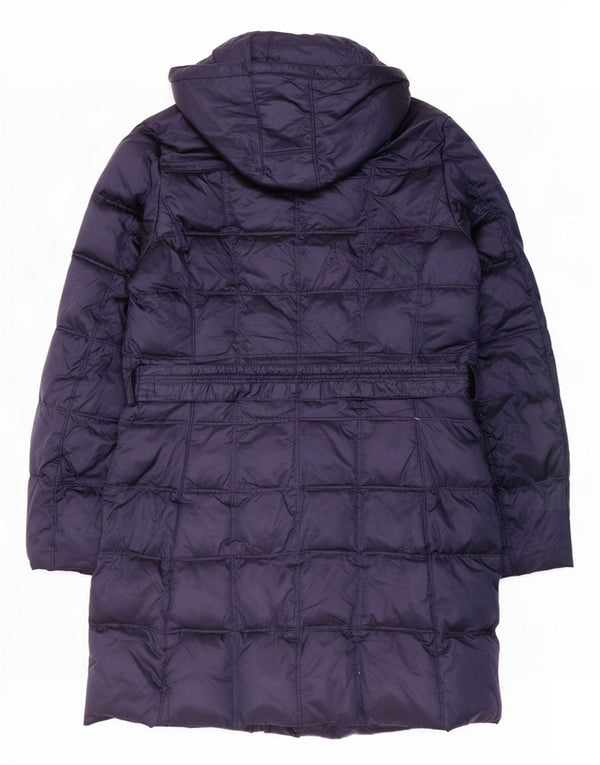 Geox Abrigo acolchado extragrande con capucha para mujer UK 10 Small Poliéster azul marino