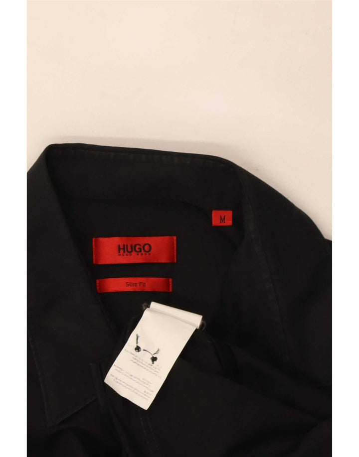 Camisas HUGO BOSS Hombre | Camisa slim fit de algodón negro mediano