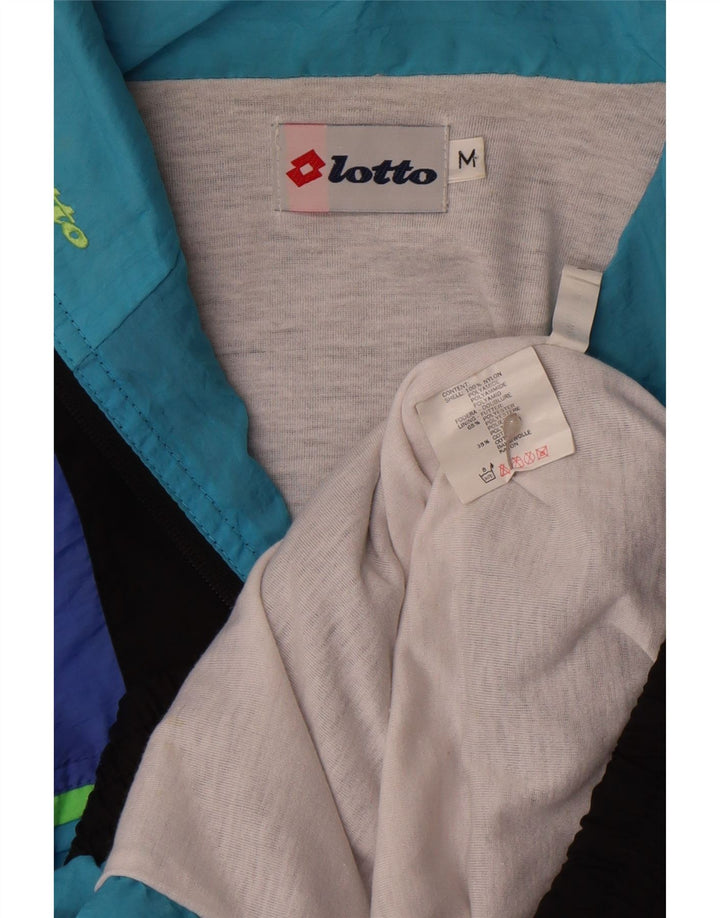Lotto Hombre Chaqueta De Chándal Con Estampado De Nylon Color Block En Azul Medio