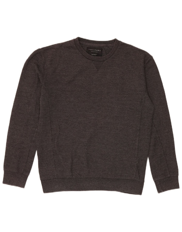 Zara Hombre Sudadera Jumper Gris Medio