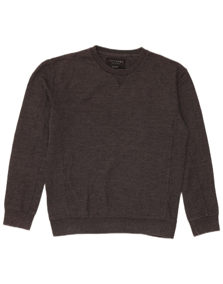 Zara Hombre Sudadera Jumper Gris Medio