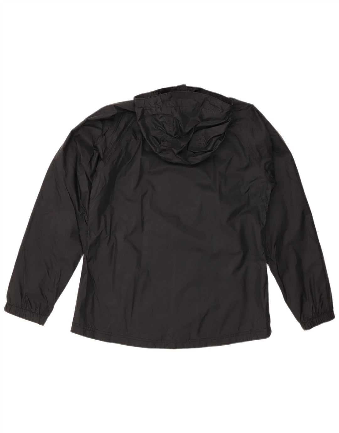L.L.BEAN Chaqueta impermeable con capucha de gran tamaño para mujer UK 10 Small Black Nylon