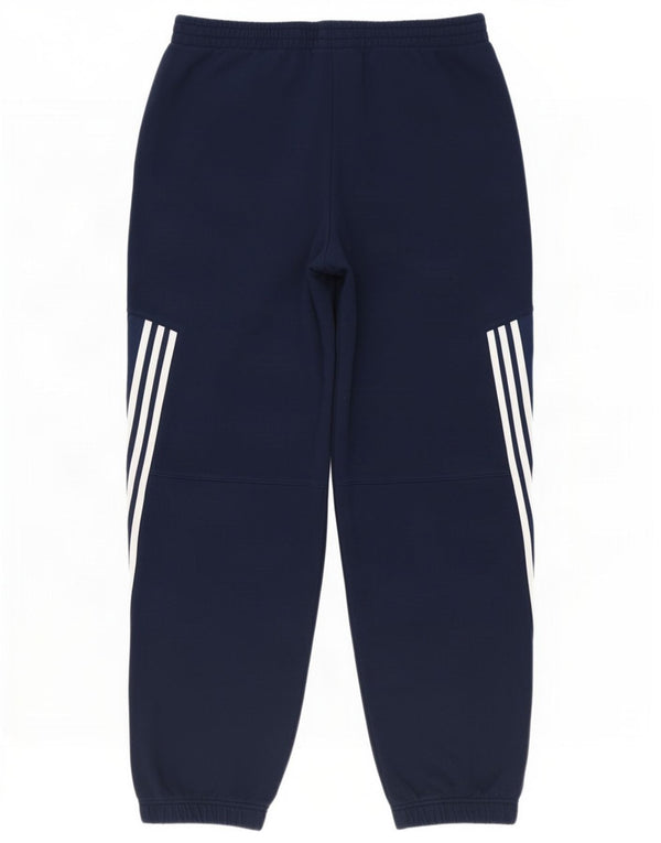 Adidas Mens Tracksuit Trousers Joggers XL Navy Blue Colourblock Cotton