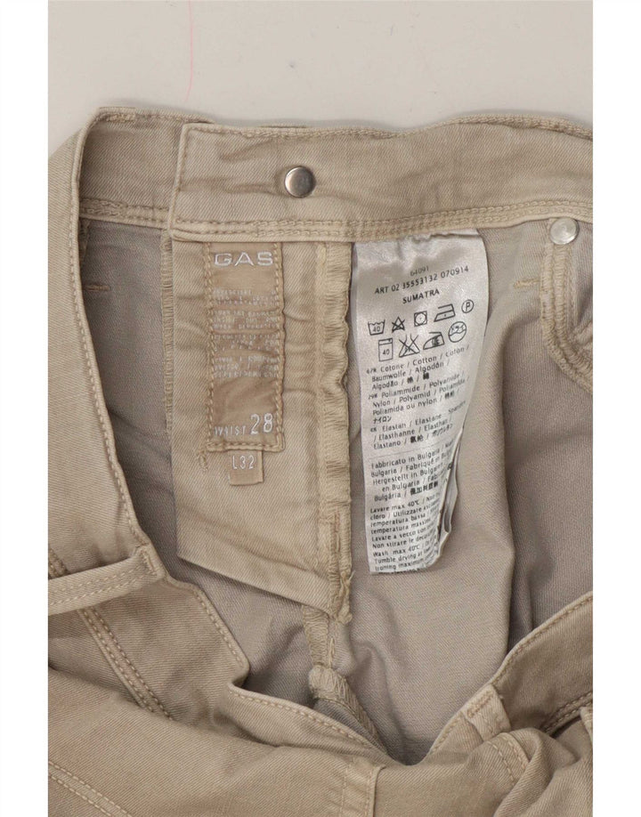 Vaqueros Slim Mujer Gas W28 L32 Algodón Beige