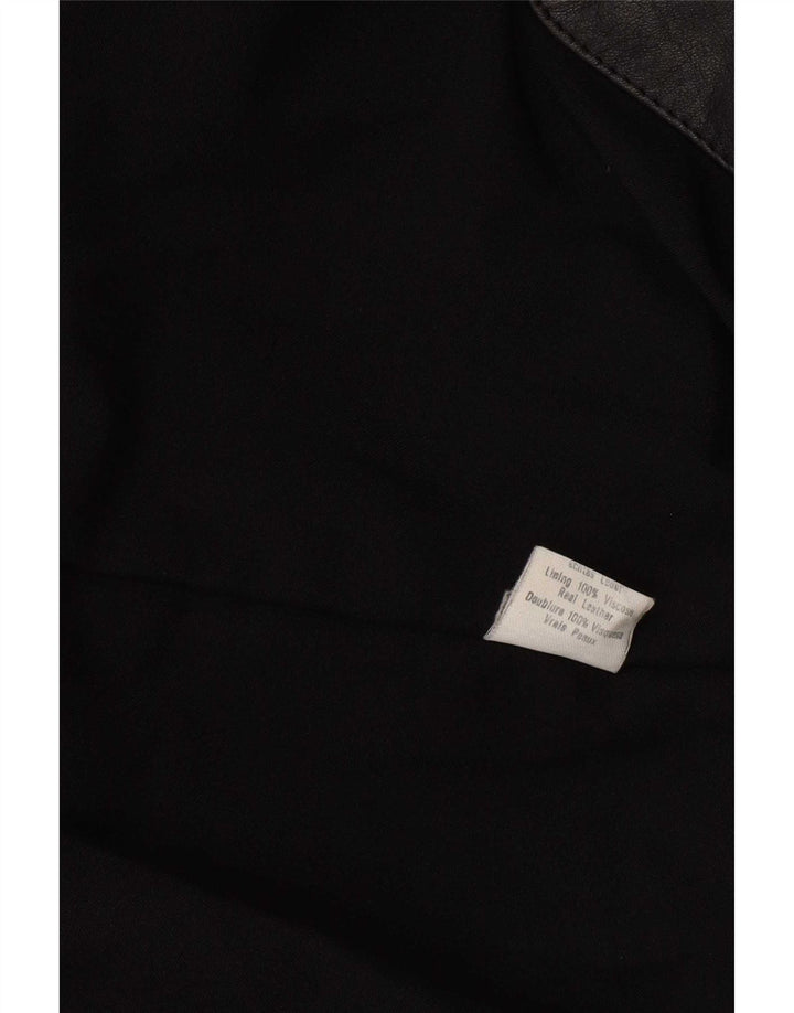 Settore Abrigo de cuero para hombre UK 42 XL Negro