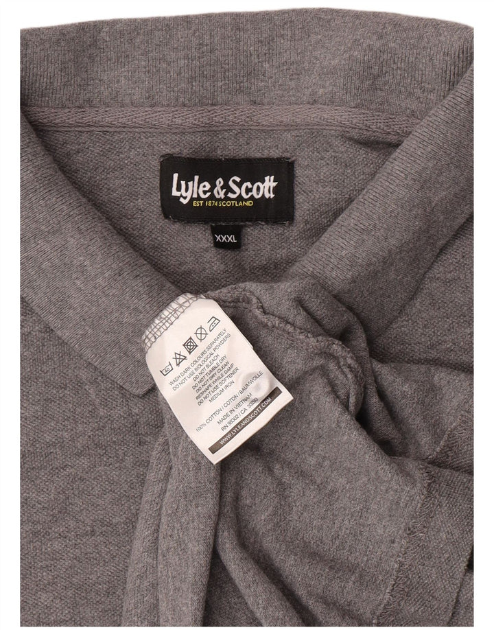 Lyle & Scott Polo para hombre 3XL Algodón gris