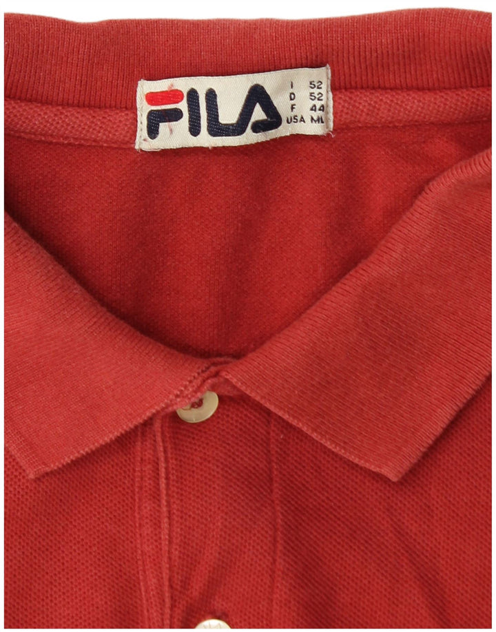FILA Polo Hombre Algodón Rojo Medio