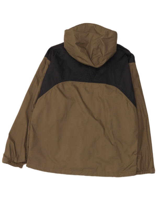 Columbia Chaqueta impermeable con capucha Interchange para hombre, talla 40, color caqui grande