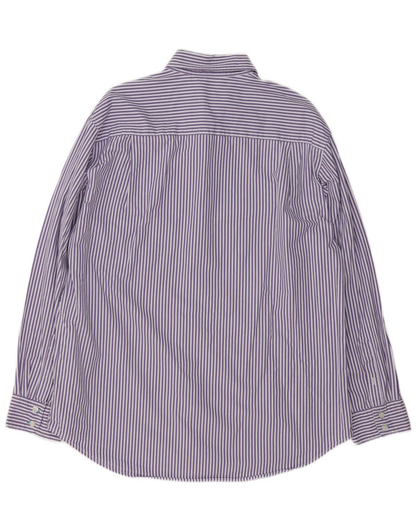 Camisa Boden Hombre XL Algodón A Rayas Morado