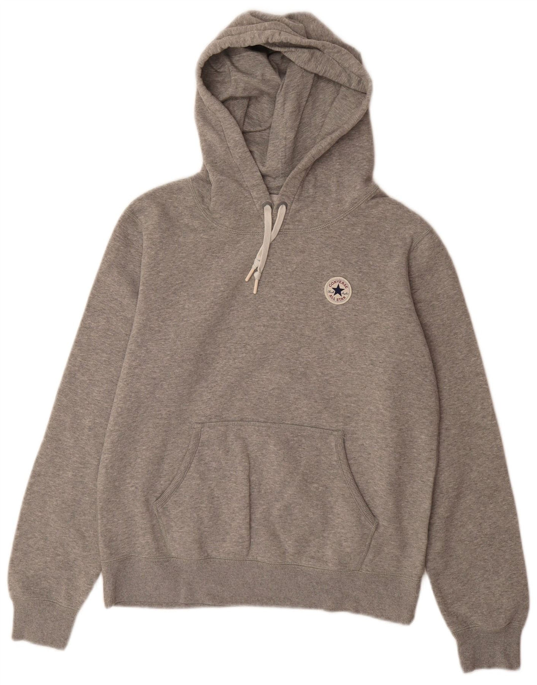 CONVERSE Jersey con capucha para mujer Reino Unido 16 Algodón gris grande