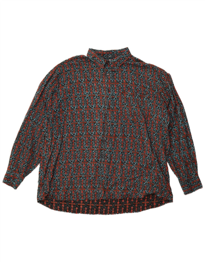 Club D'Amingo Camisa extragrande para mujer IT 45/46 Large Multicolor Geométrico