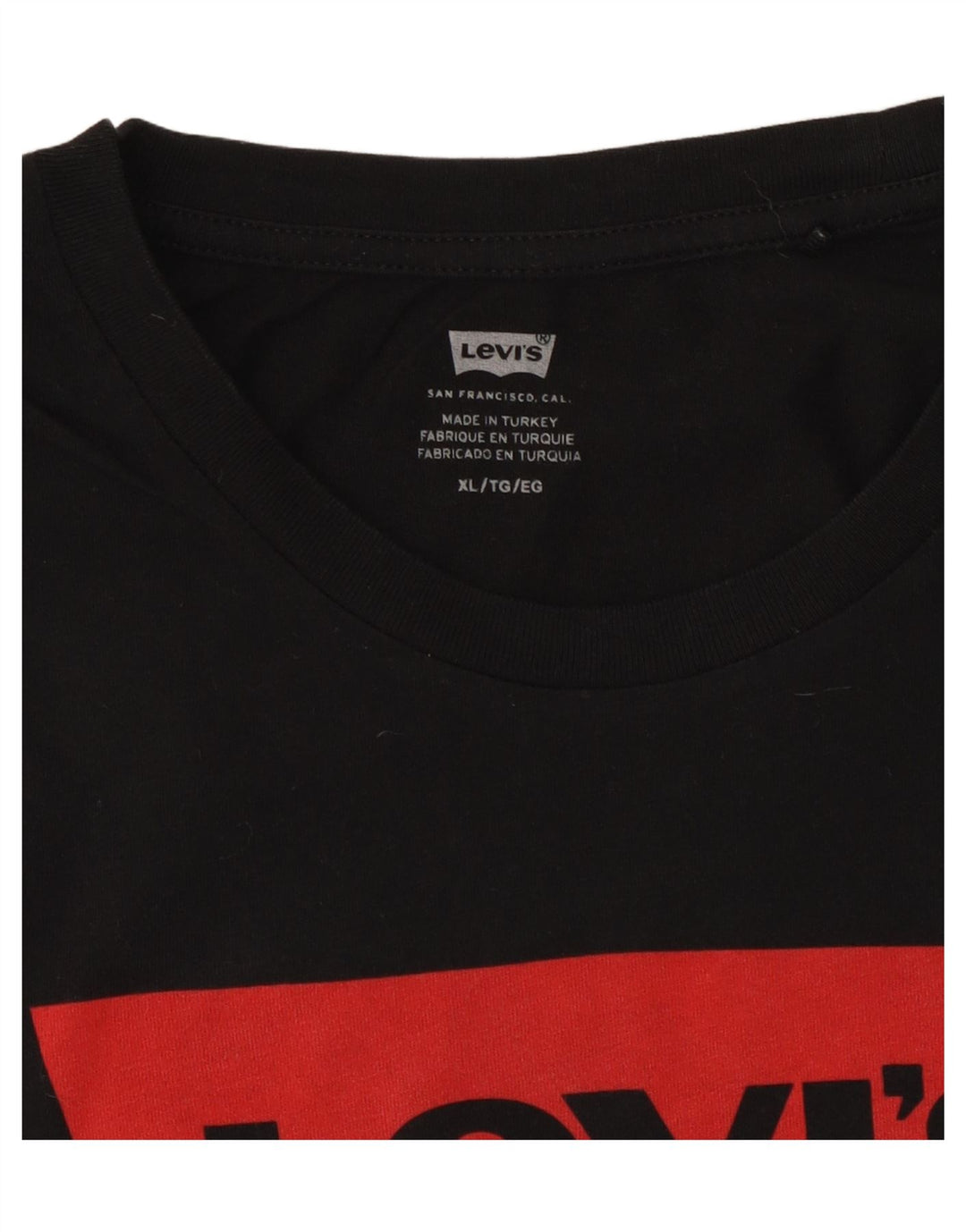 LEVI'S Camiseta gráfica para mujer UK 40 XL Negro