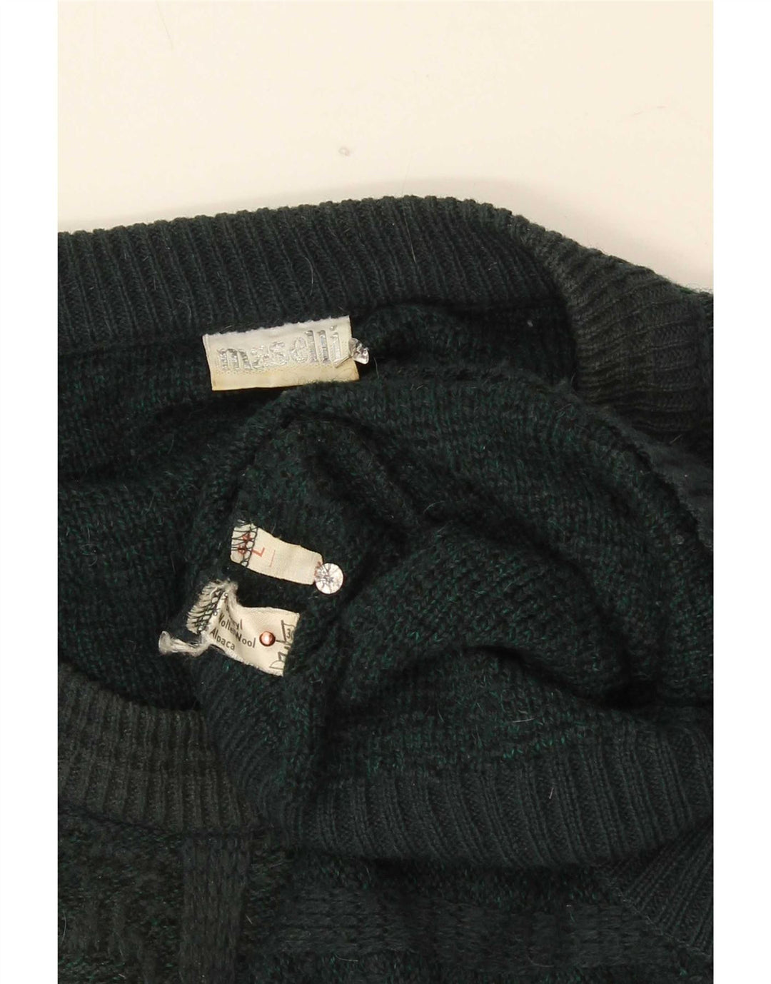 Maselli Jersey Regular Fit con Cuello Redondo para Hombre Verde Grande Geométrico