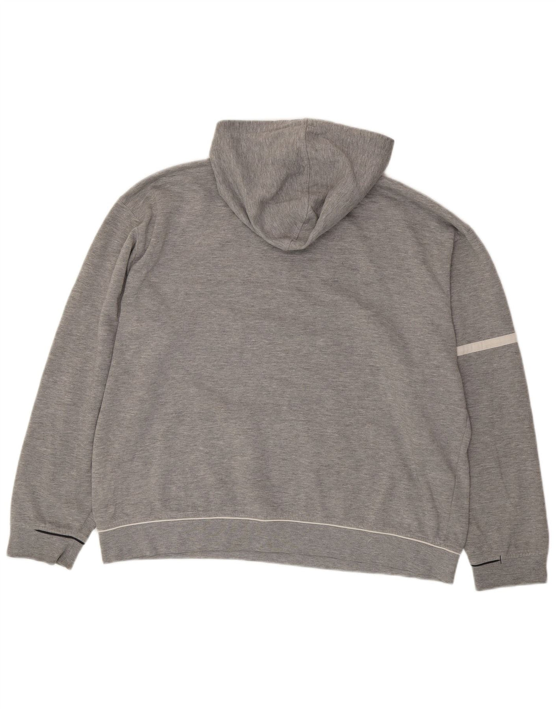 Reebok Sudadera con capucha gráfica para hombre XL Gris moteado Poliéster