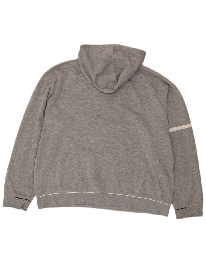 Reebok Sudadera con capucha gráfica para hombre XL Gris moteado Poliéster