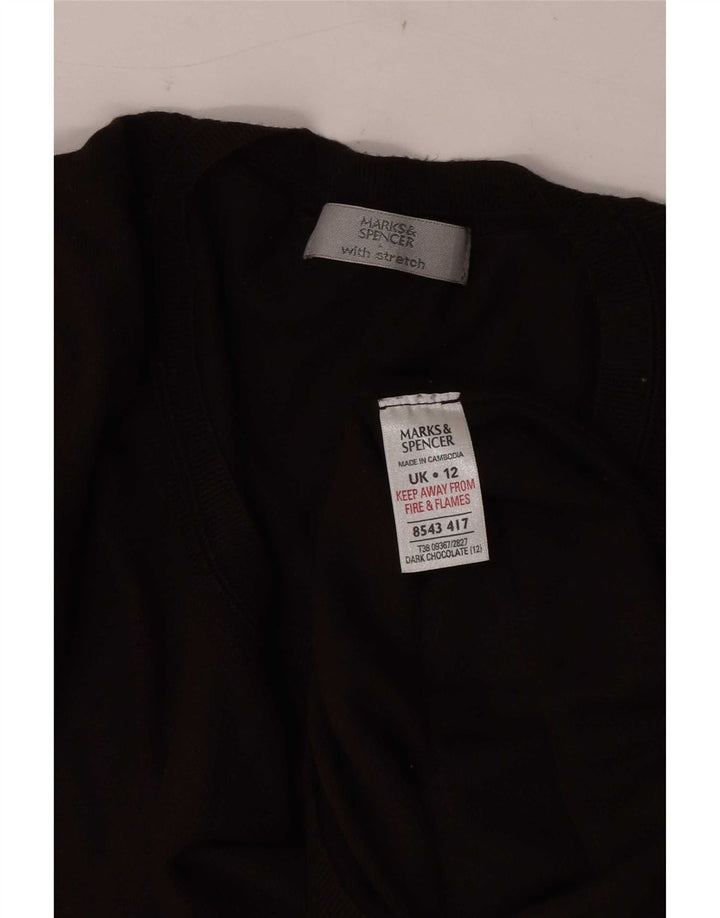 Marks & Spencer - Jersey para mujer con cuello barco, talla 40, color marrón medio