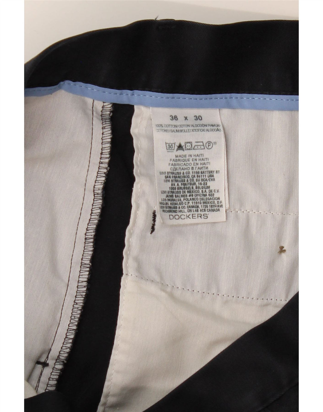 Dockers Pantalón chino recto para hombre W36 L30 Azul marino