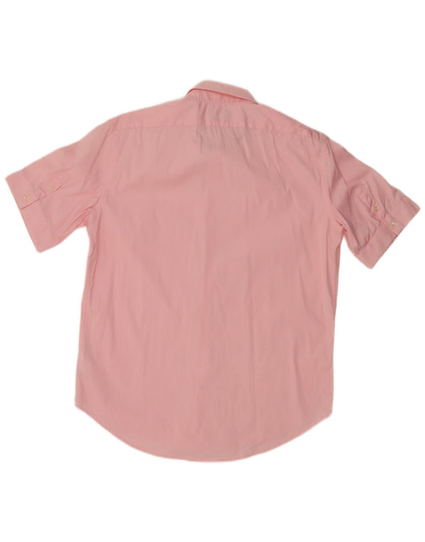 ZARA Hombre Camisa Manga Corta Slim Fit XL Rosa Algodón