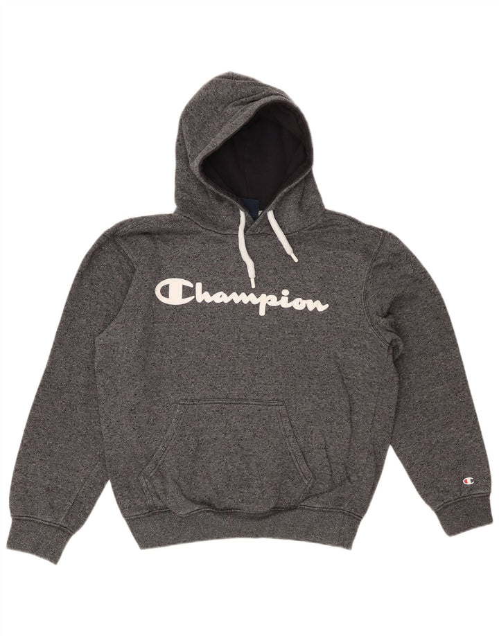 CHAMPION Jersey con capucha gráfico extragrande para mujer Reino Unido 10 Pequeño gris moteado