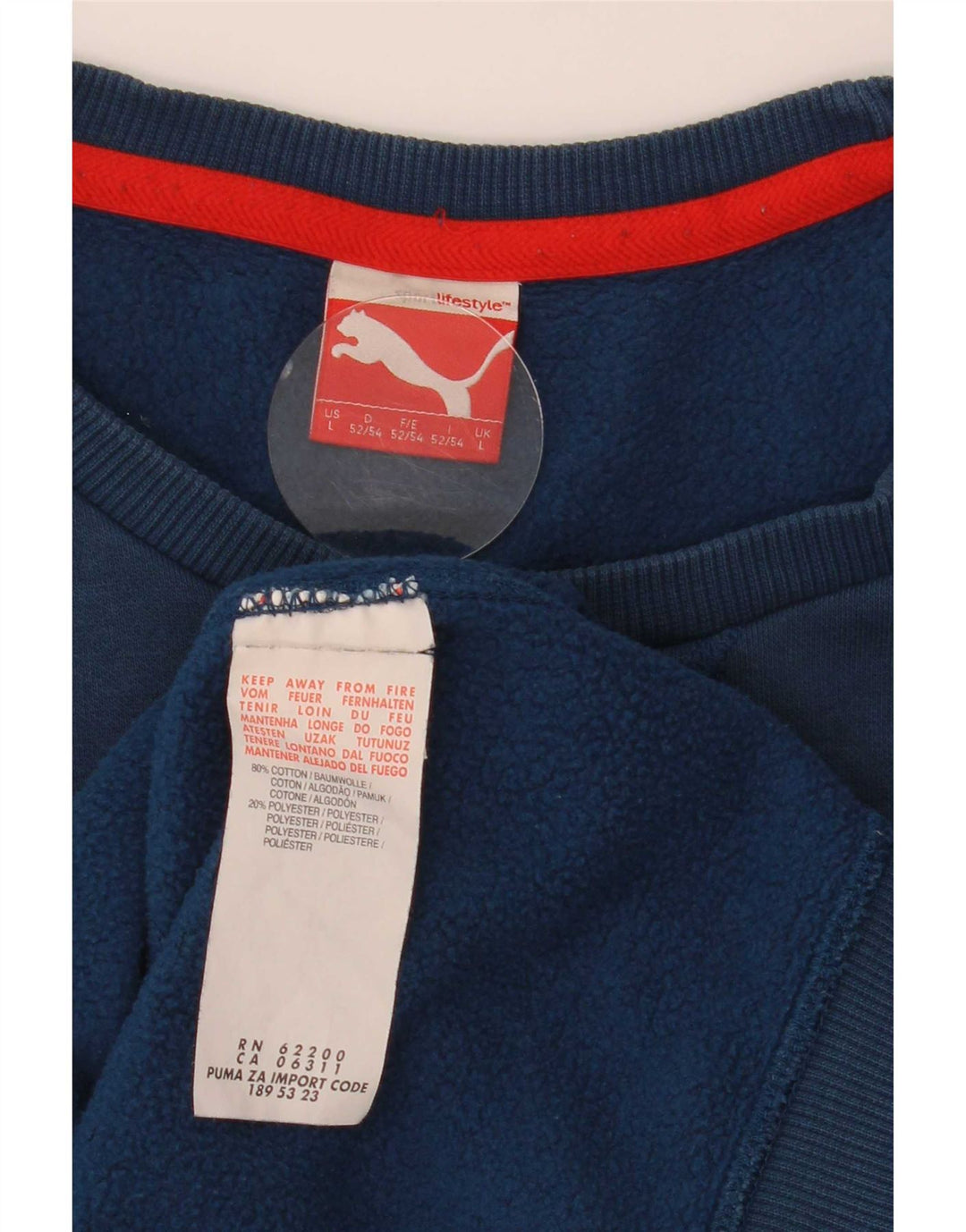 Puma Sudadera Gráfica para Hombre Jersey Grande De Algodón Azul