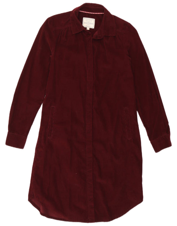 Vestido camisero de pana para mujer Fat Face UK 6 XS Algodón burdeos