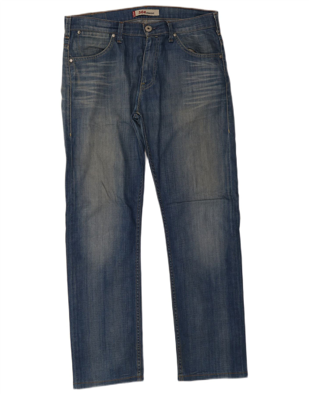 Levi's Hombre 504 Vaqueros Rectos W33 L34 Algodón Azul