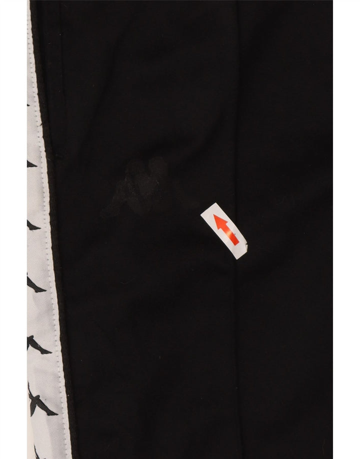 Kappa Hombre Pantalones De Chándal Gráfico Small Poliéster Negro