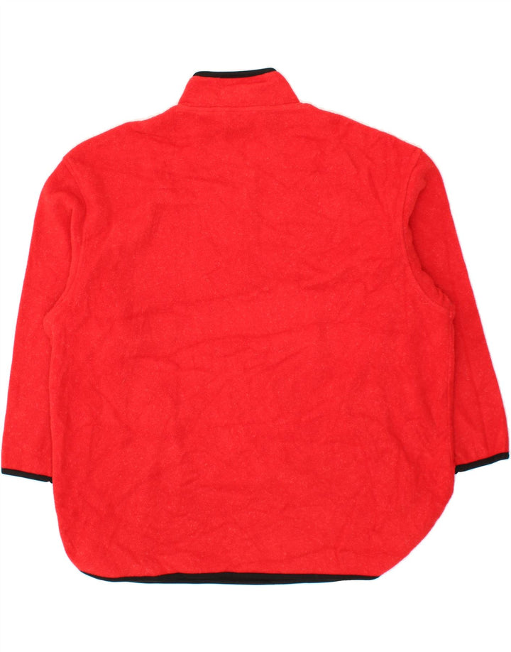 EDDIE BAUER Mens Zip Neck Fleece Jumper XL Red Polyester Vintage Eddie Bauer and Second-Hand Eddie Bauer from Messina Hembry 