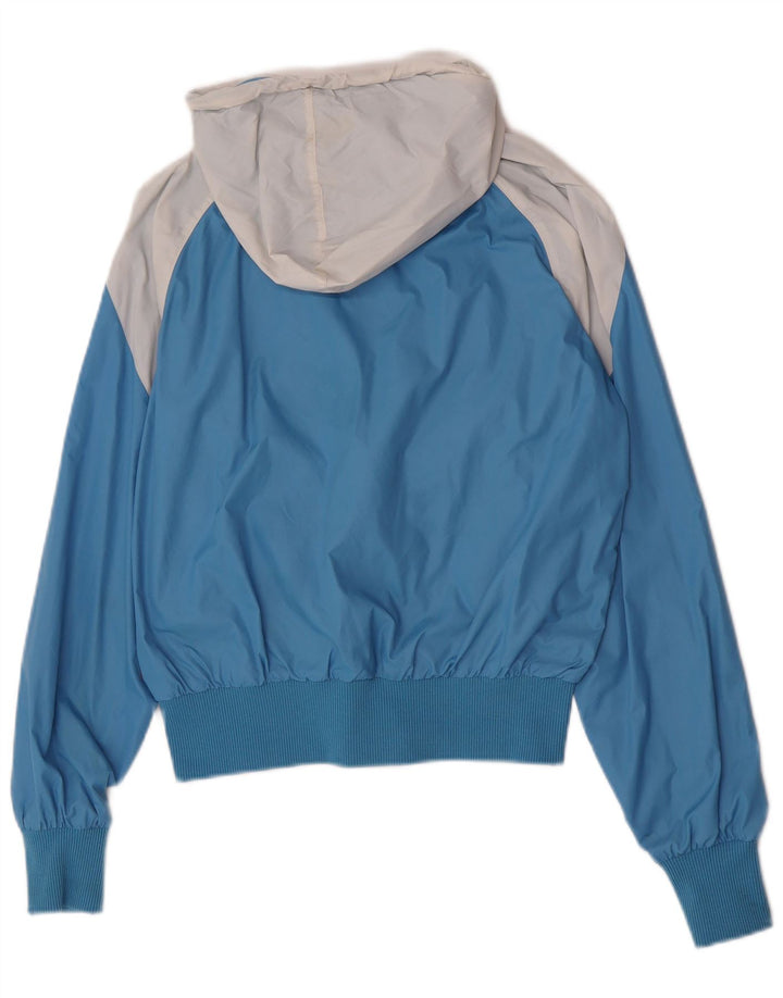 Chaqueta impermeable con capucha para mujer Nike UK 10/12 Medium Blue Colourblock Nylon