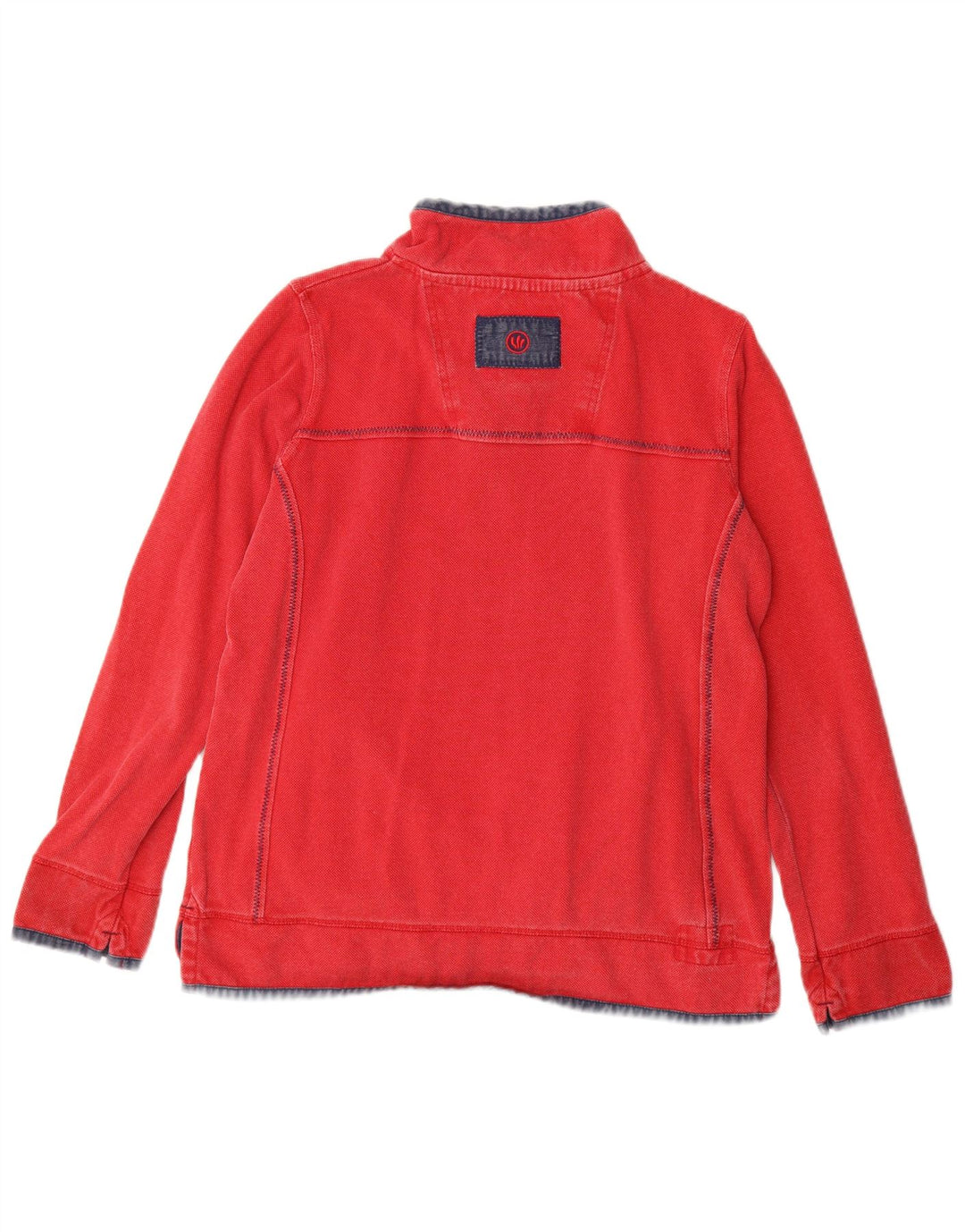 FAT FACE Sudadera con Cuello y Cremallera para Mujer UK 12 Medium Red Cotton