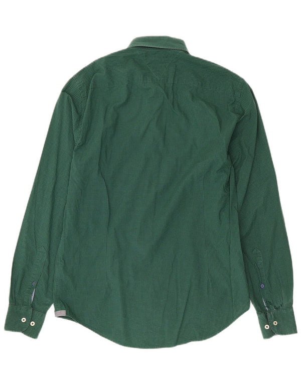 Camisa Tommy Hilfiger New York Fit de algodón a cuadros verde pequeño para hombre