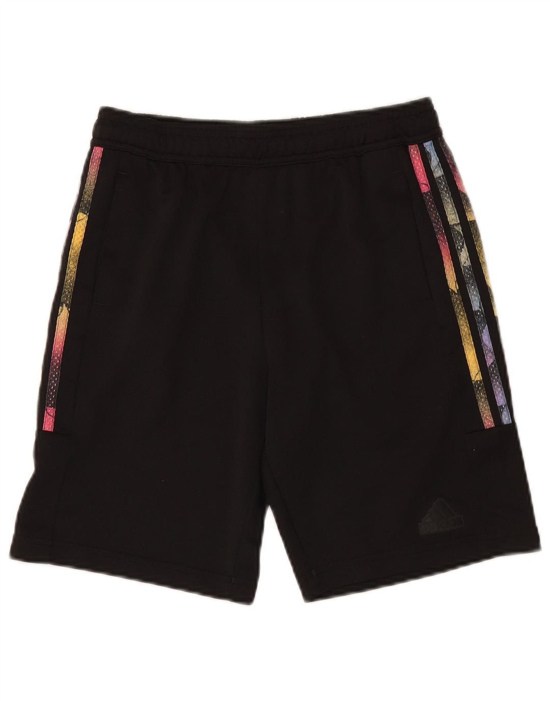 Pantalones cortos deportivos ADIDAS Niñas 13-14 años W28 L8 Negro Poliéster