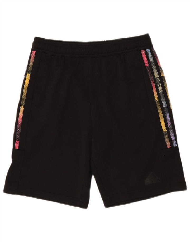Pantalones cortos deportivos ADIDAS Niñas 13-14 años W28 L8 Negro Poliéster