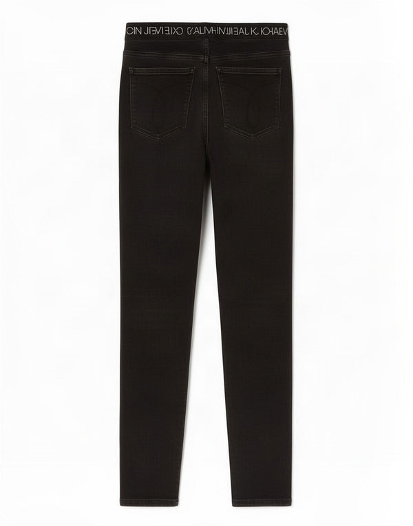 Calvin Klein Jeans súper ajustados de talle alto para mujer W28 L27 Negro