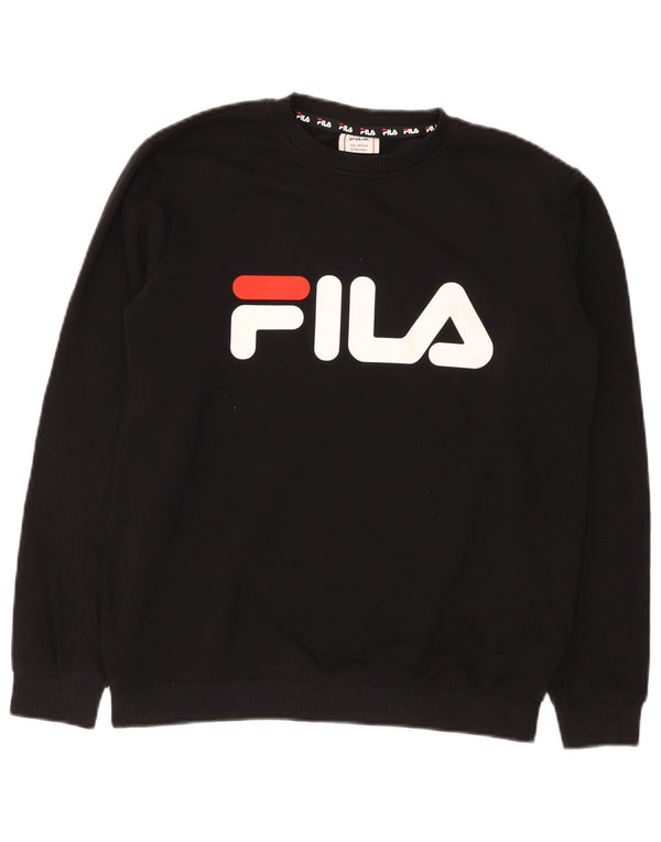 Fila Sudadera gráfica para niños 13-14 años Algodón negro