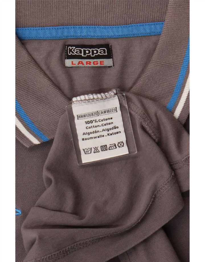 KAPPA Mens Polo Shirt Large Grey Cotton Vintage Kappa and Second-Hand Kappa from Messina Hembry 