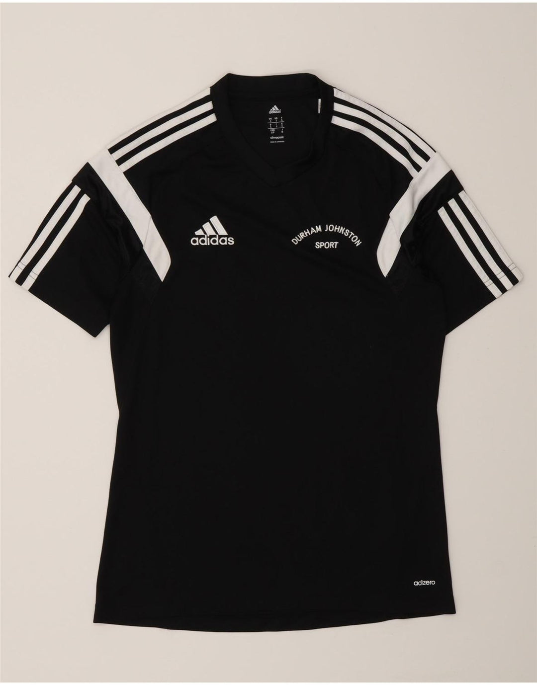 Adidas Durham Graphic T-Shirt Top Pequeño Negro Colorblock Poliéster