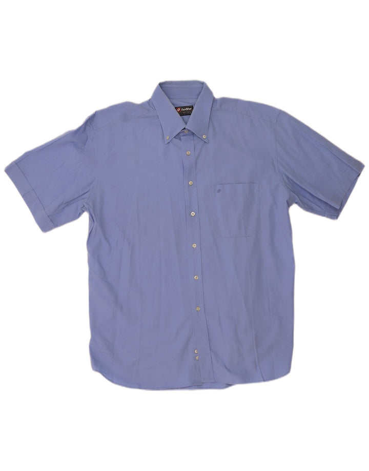 Camisa de manga corta Lotto para hombre grande azul