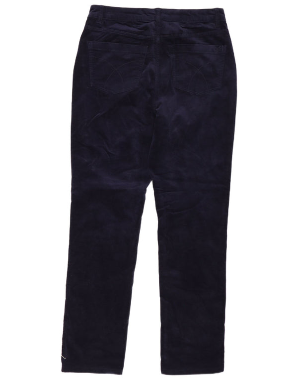 Crew Clothing Pantalones casuales delgados para mujer UK 12 Medium W30 L30 Azul marino