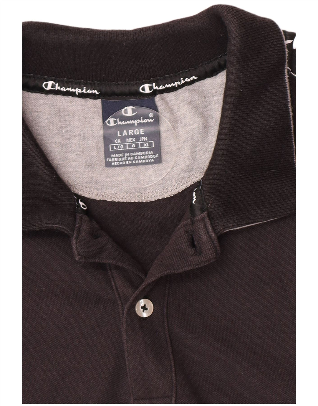Champion Polo Gráfico Para Hombre Grande Negro