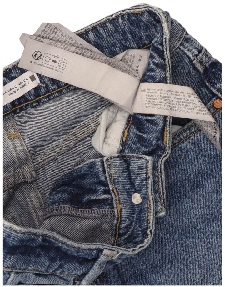Zara Vaqueros Rectos Mujer EU 34 2XS W24 L29 Azul