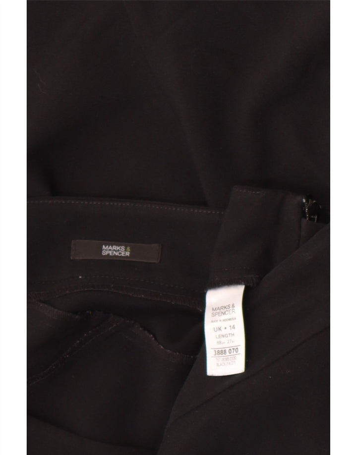 Marks & Spencer Falda trompeta para mujer UK 14 Large W32 Poliéster negro