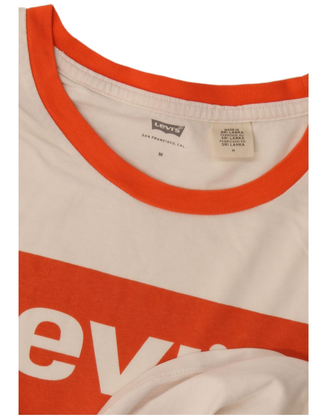 Levi's Camiseta corta con gráfico para mujer UK 44 Medium White