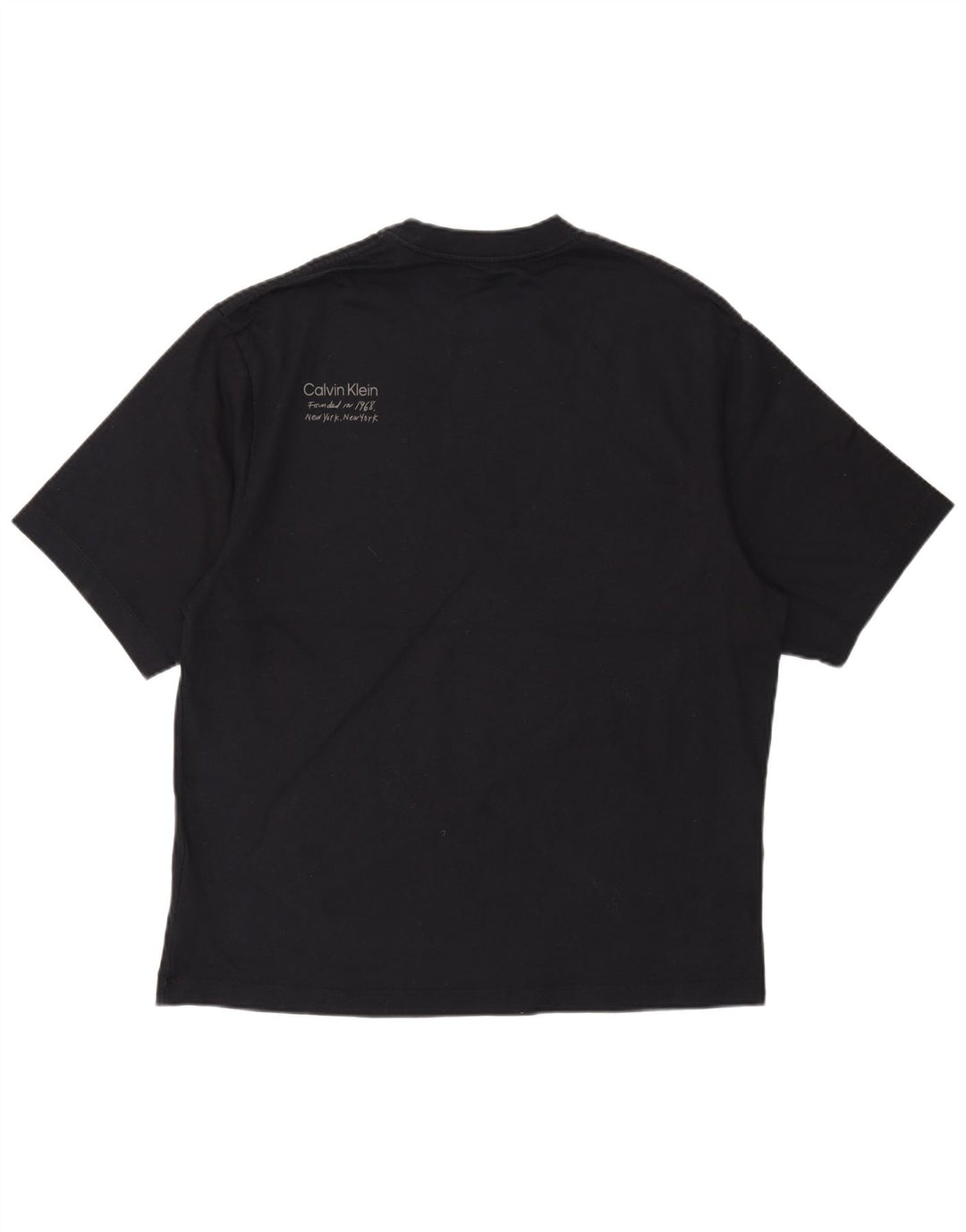 Calvin Klein - Camiseta gráfica para hombre, talla grande, algodón negro