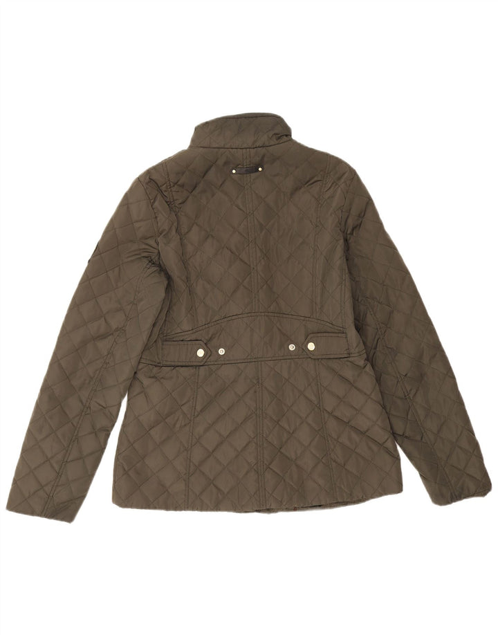 Ralph Lauren Chaqueta acolchada para mujer UK 10 Small Caqui Polietileno