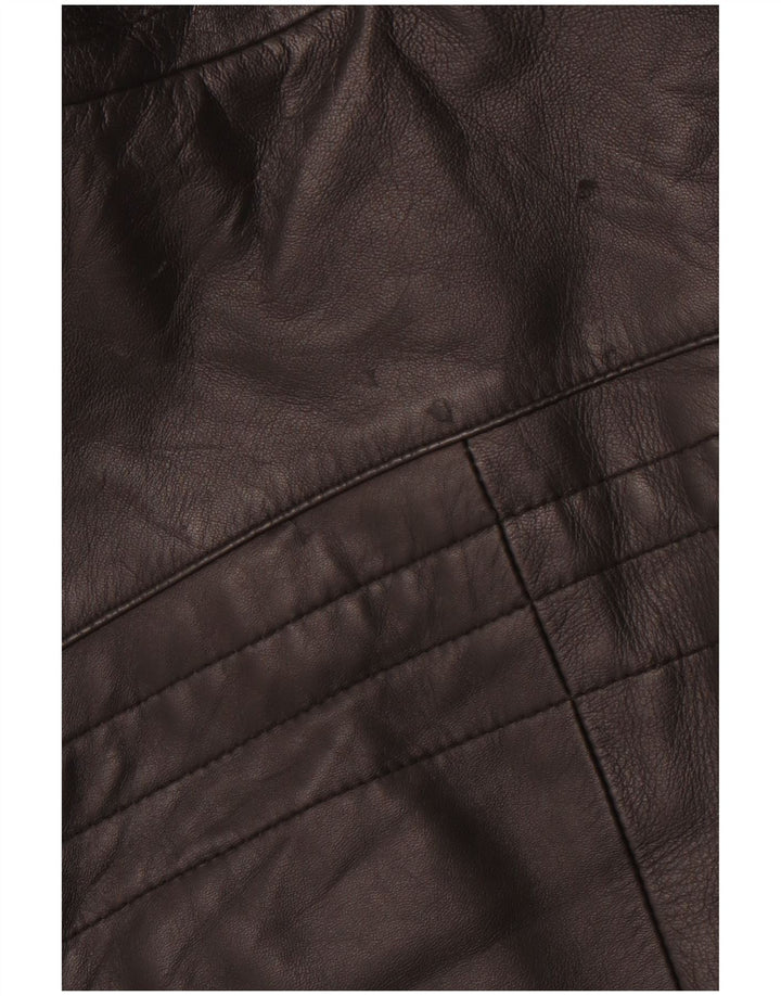 VINTAGE Chaqueta de cuero para hombre IT 54 2XL Cuero negro